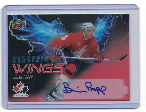 Brian Propp Electric Wings Red Auto EW-20 Flyers 2026 UD Team Canada Autograph