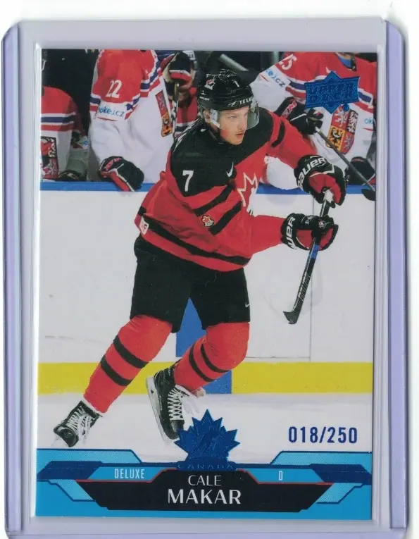 Cale Makar Deluxe 018 /250 #109 Avalanche 2026 UD Team Canada- Low Serial Number — front