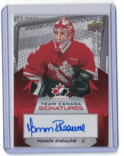Manon Rheaume Team Canada Signatures Auto #TCS-MR 2026 UD Team Canada Autograph