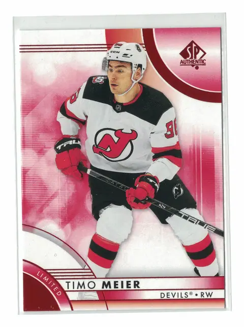 Timo Meier Limited Red #56 2023-24 SP Authentic Hockey Card